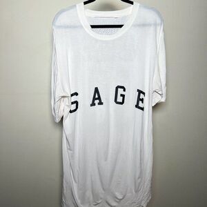 Sage Merked Lightweight Half Jersey Extra Long 99 T-Shirt with Side Zippers